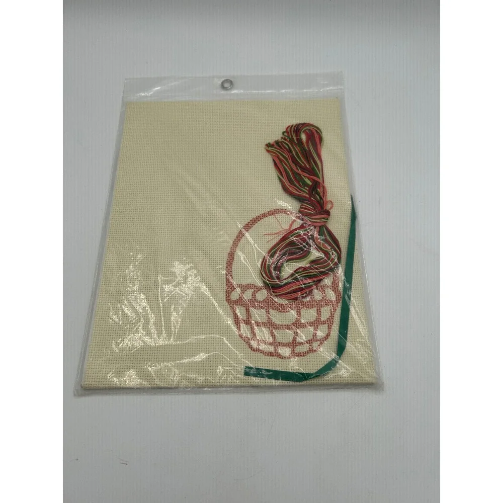 Needles 'N Hoops Stencil 'N Stitch Sampler Kit 8x10 Green Red Basket Blessings